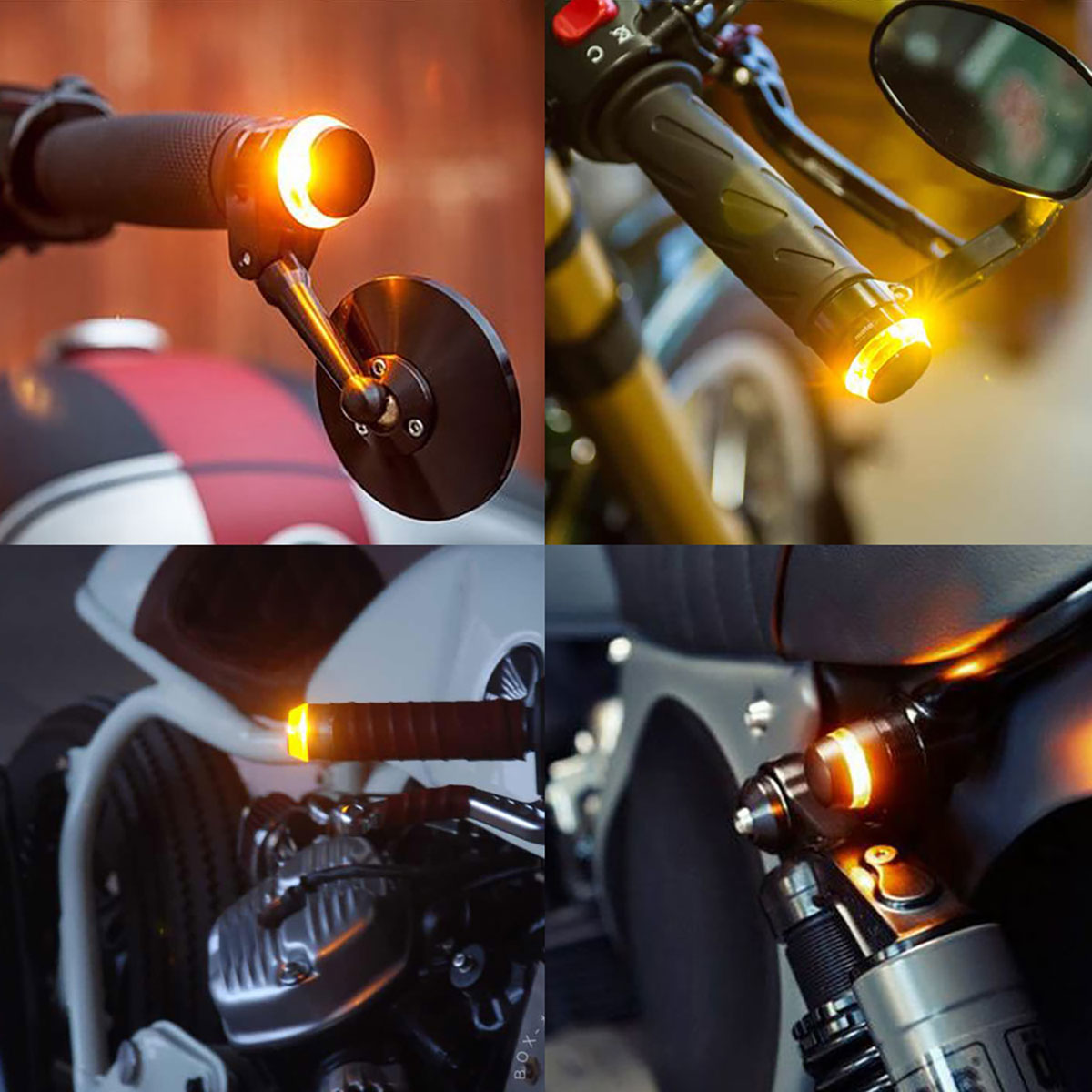 🎖️2pcs Motorcycle LED Handle Light Bar End Indicator for Car Turn Signal