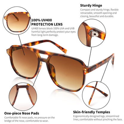 🔥8 Pairs Trendy Multicolor PC Frame Fashionable Sunglasses Set