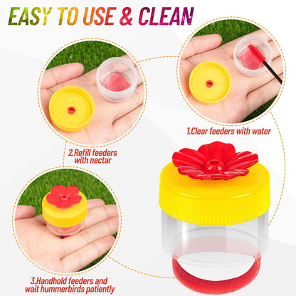 ✨ 4PCS Handheld Ring Hummingbird Feeder🐦