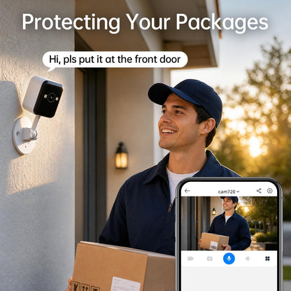 🎖️Indoor Outdoor Security Camera, 2.4G WiFi, IP66 Waterproof