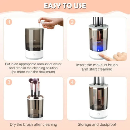 🎖️Electric Makeup Brush Cleaner with Universal Silicone Cap