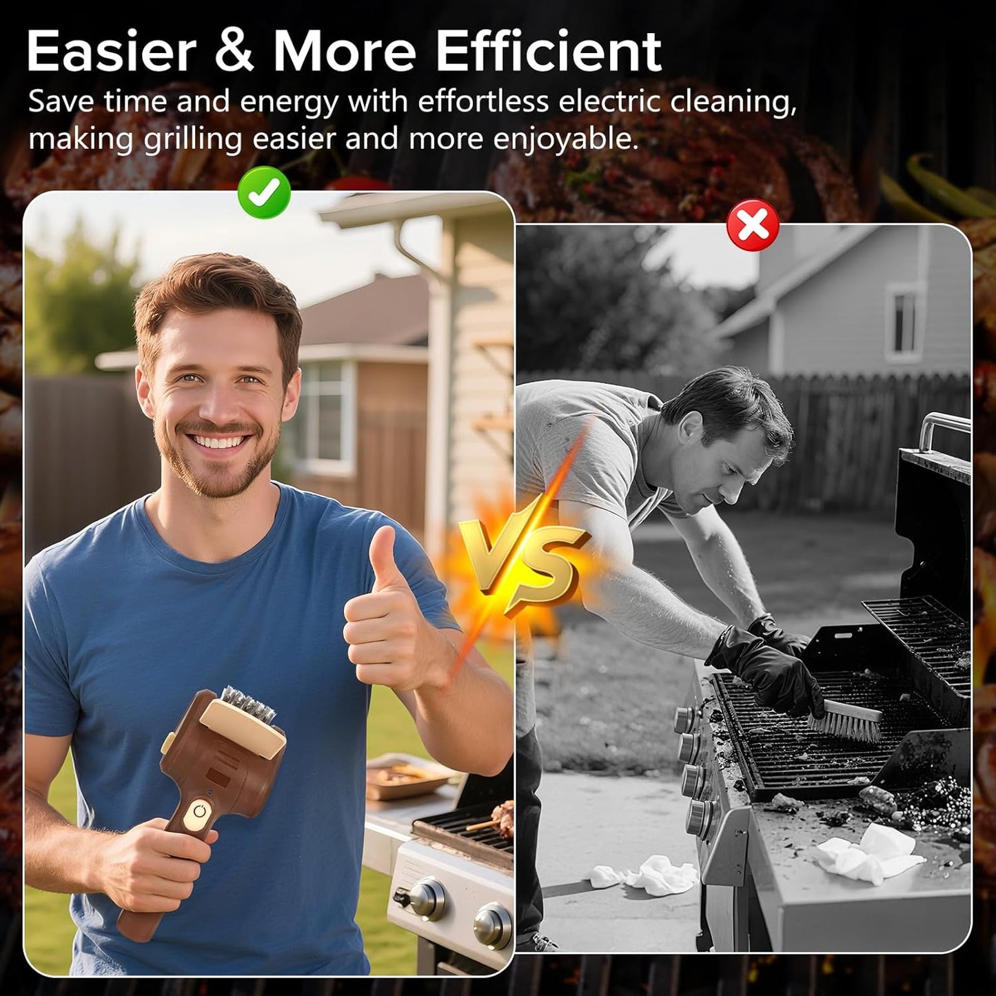 🎖️Electric Grill Brush for Outdoor Grill