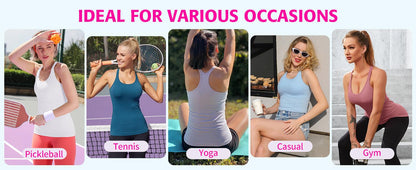 ✨Women’s Workout Tank Top with Built-In Bra👚