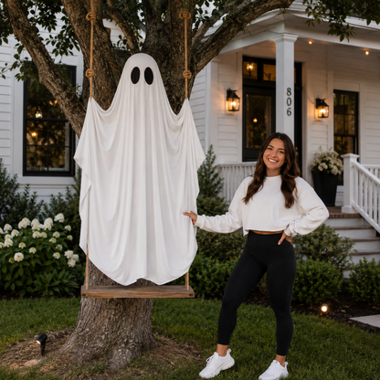 ✨Halloween Hanging Swinging Ghost（Free Wizard Hat Included）