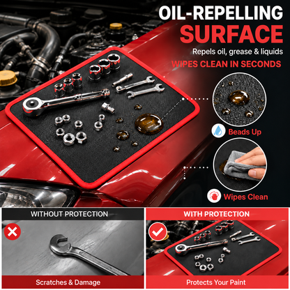 🔥Double-sided Flexible Magnetic Tool Mat & Tray Holder 🛠️🧲
