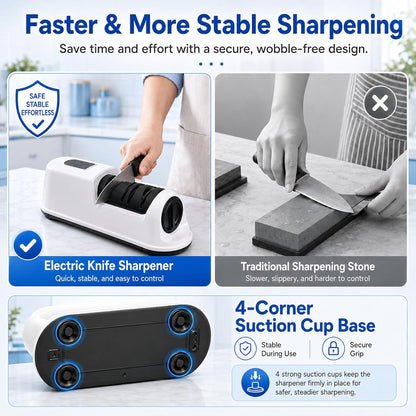 ✨🔥RECHARGEABLE ELECTRIC KNIFE SHARPENER🔪