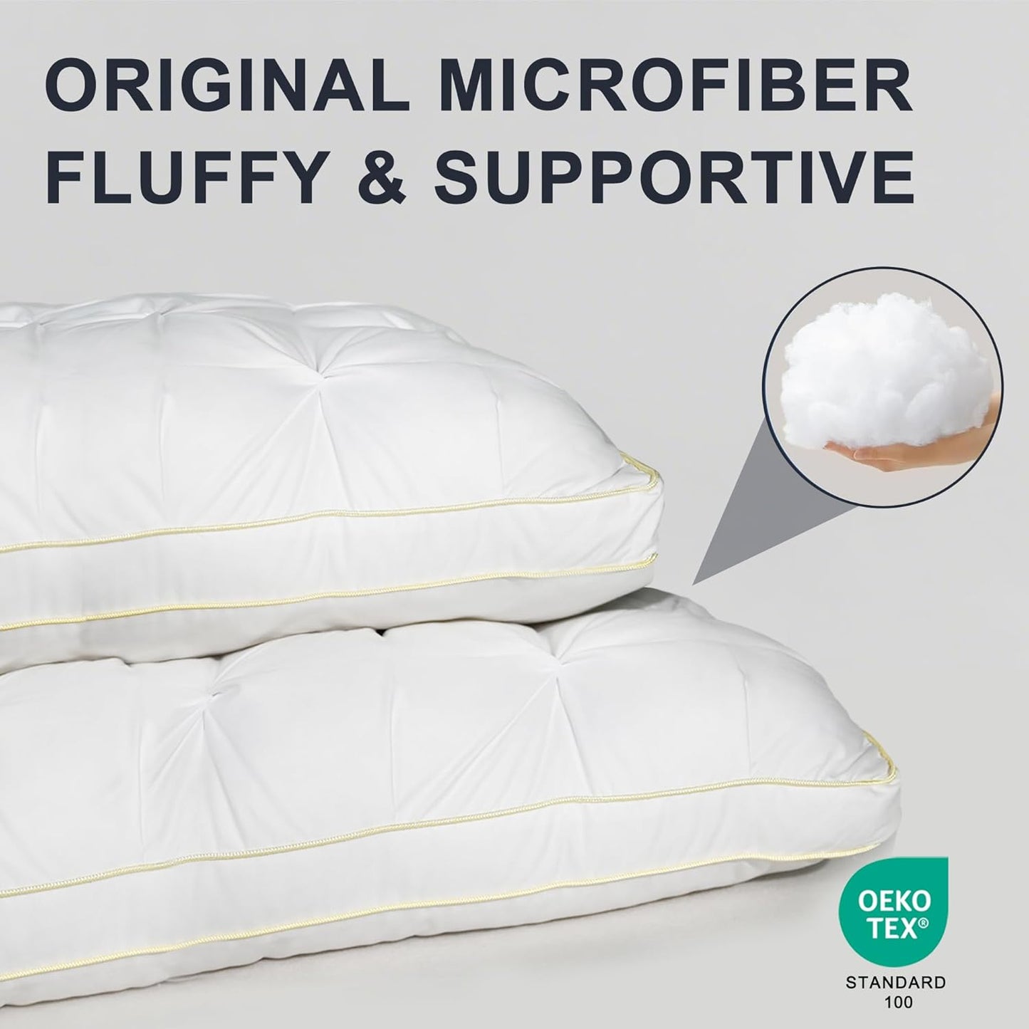 🎖️5-Star Hotel Plush Pillows: Fluffy Support, Zero Neck Pain