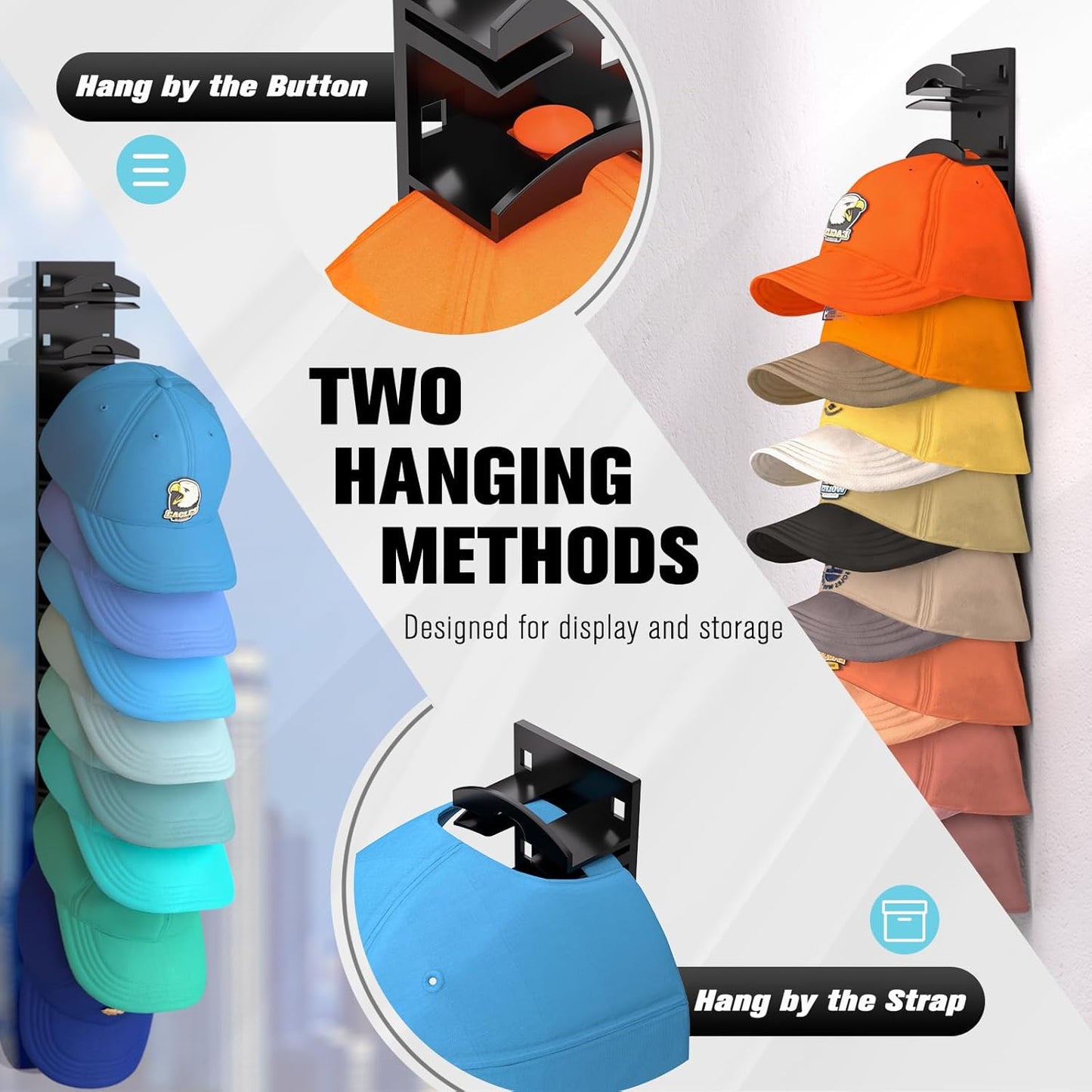 🎖️Hat Organizer for Baseball Caps