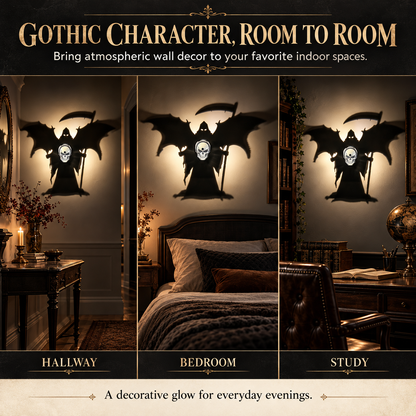 🔥Gothic Skull Shadow Lamp – Turn Light into Wall Art