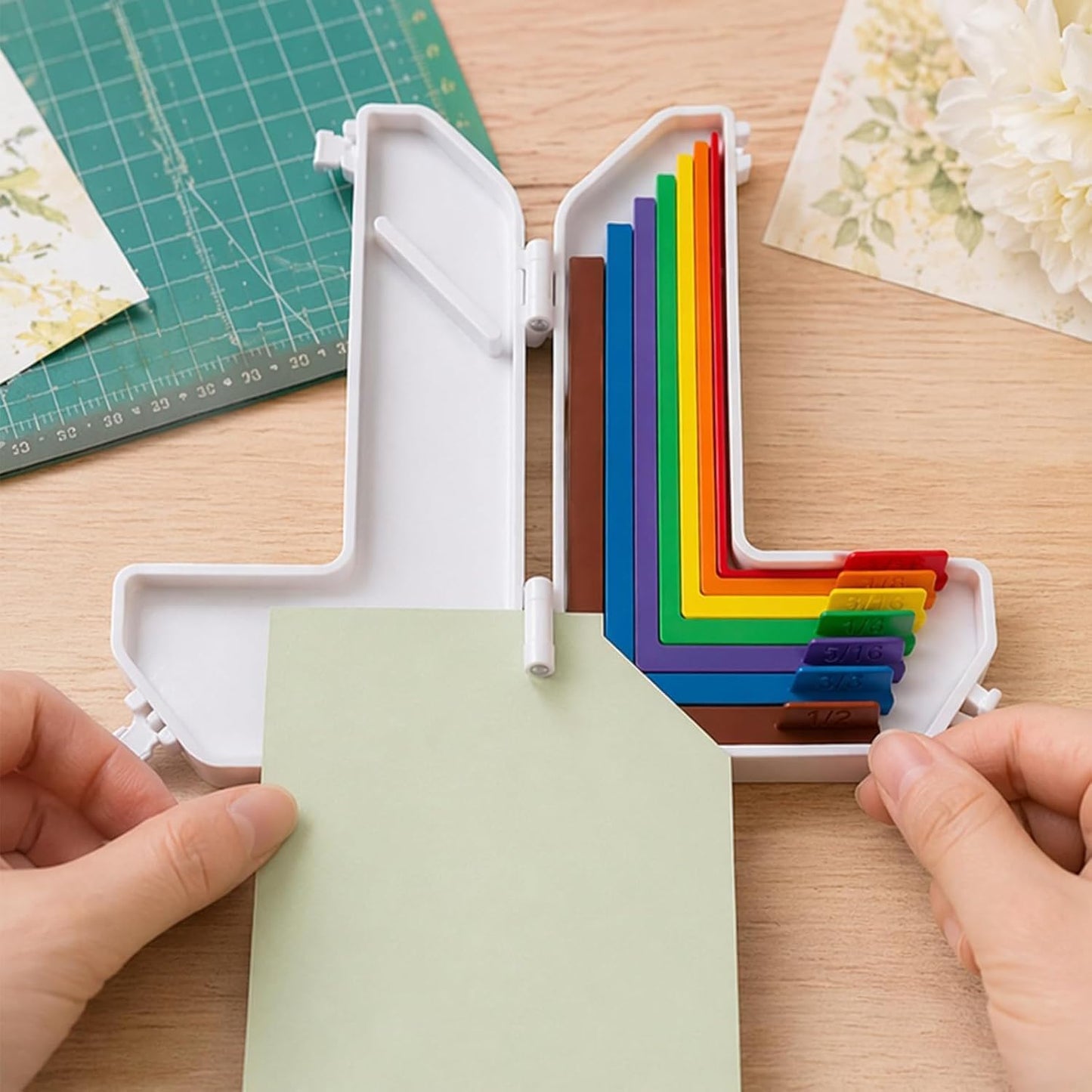 🎖️7pcs Paper Crafting Alignment Guides with Case for Card Making