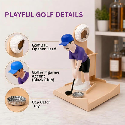 🎖️Golf Bottle Opener Game, Automatic Beer Cap Launcher & Catcher