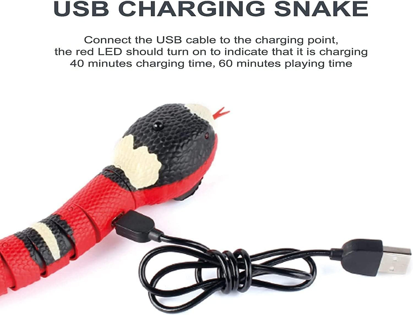 🎖️Induction Rechargeable Realistic Snake Toy