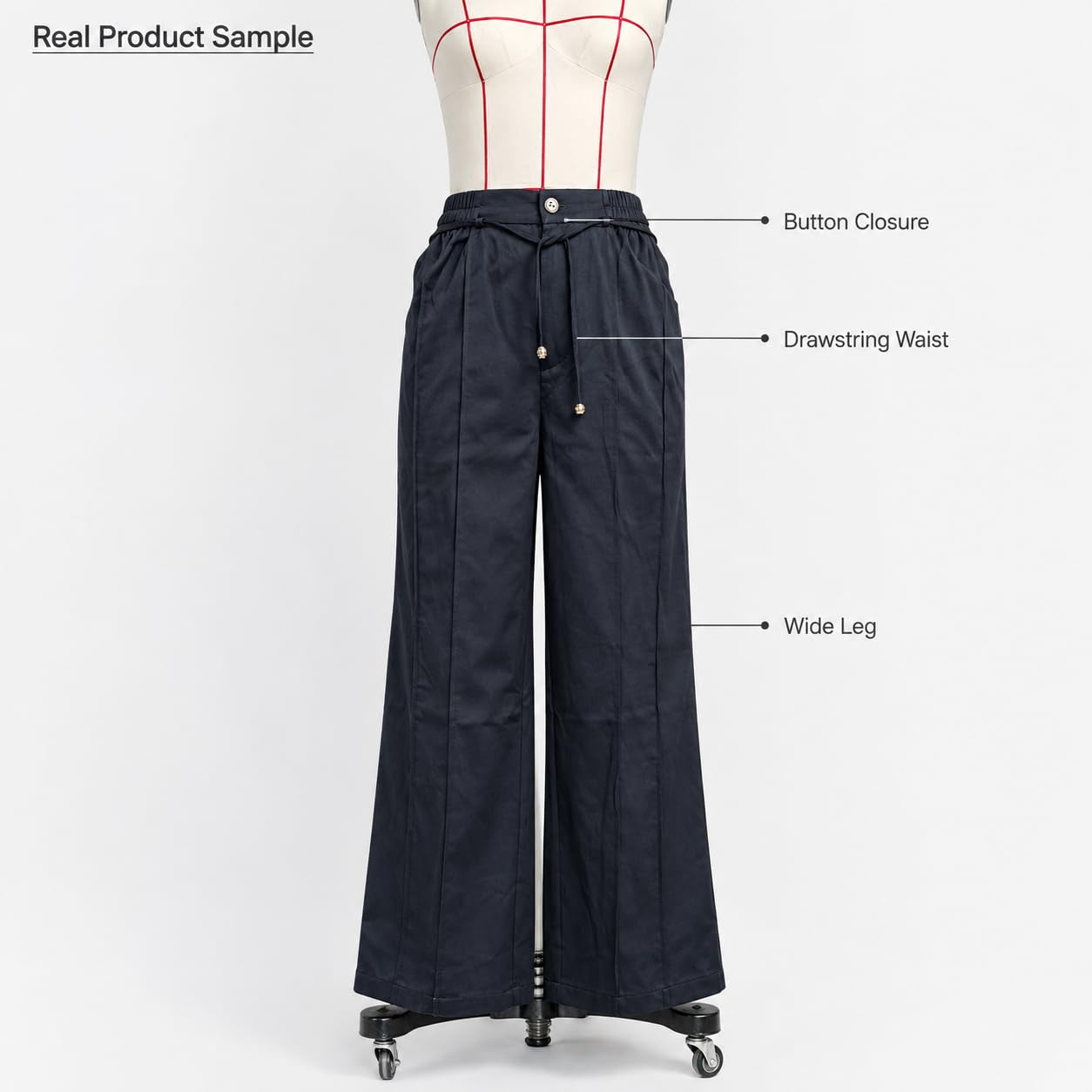 🔥Women High Waisted Baggy Pants with Front Crease