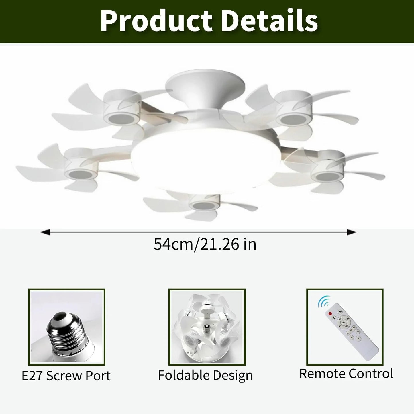 🔥10K+ SOLD LAST WEEK! - 🏆🚁 2026 New Plug-In Smart Ceiling Fan Light