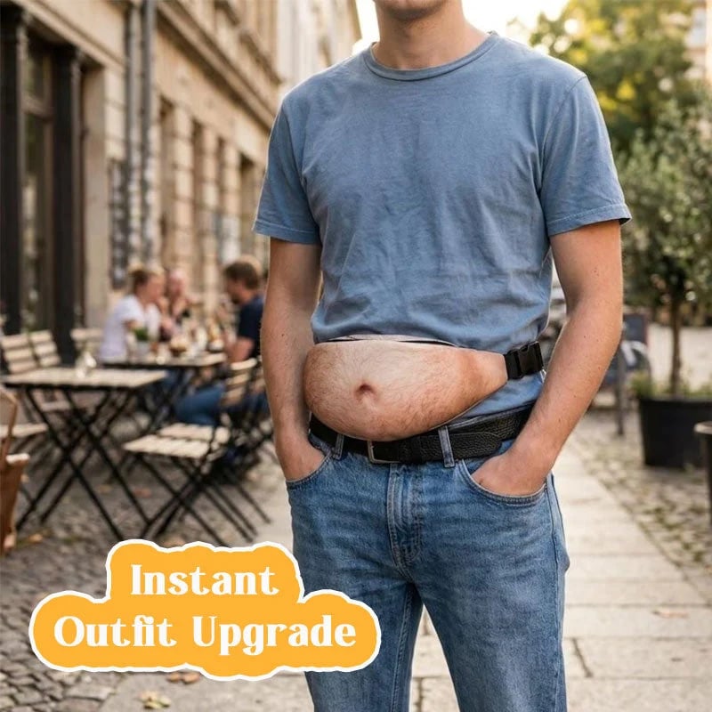 🔥Funny Belly Bag – Realistic Big Belly Novelty Waist Bag