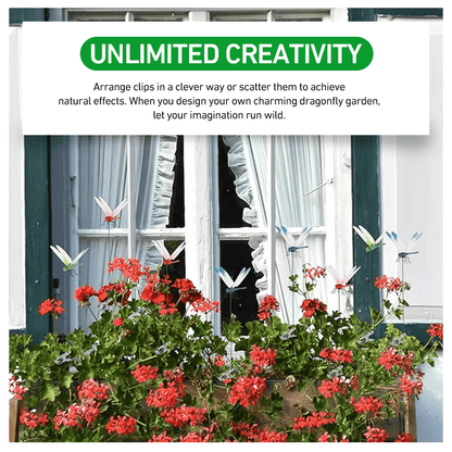 🎖️2026 Summer Hot Sale 49% OFF🔥24 Pack 3D Dragonfly Clips, Fake Dragonflies with Stakes