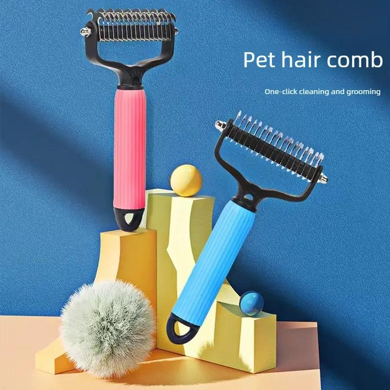 universal-pet-detangling-comb-for-dogs-grooming-tool-double-sided-stainless-steel-for-coat-care-shedding-removal-easy-to-use-essential-grooming-5192