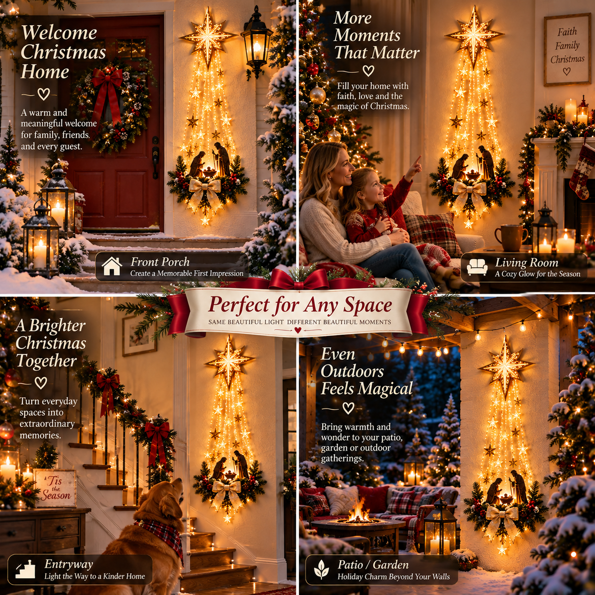 ✨✝️ Bethlehem Star of Faith – Lighted Nativity Wall Decor✨Buy 2 Free Shipping
