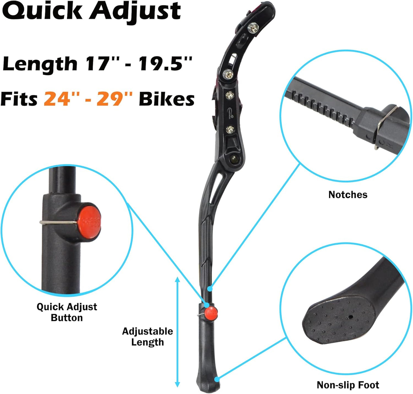 ✨ Caballete de bicicleta ajustable premium: estabilidad y durabilidad