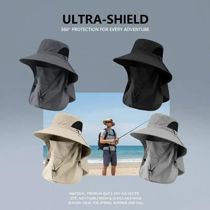 ✨ قبعة صياد للحماية من الشمس 360 درجة 🧢