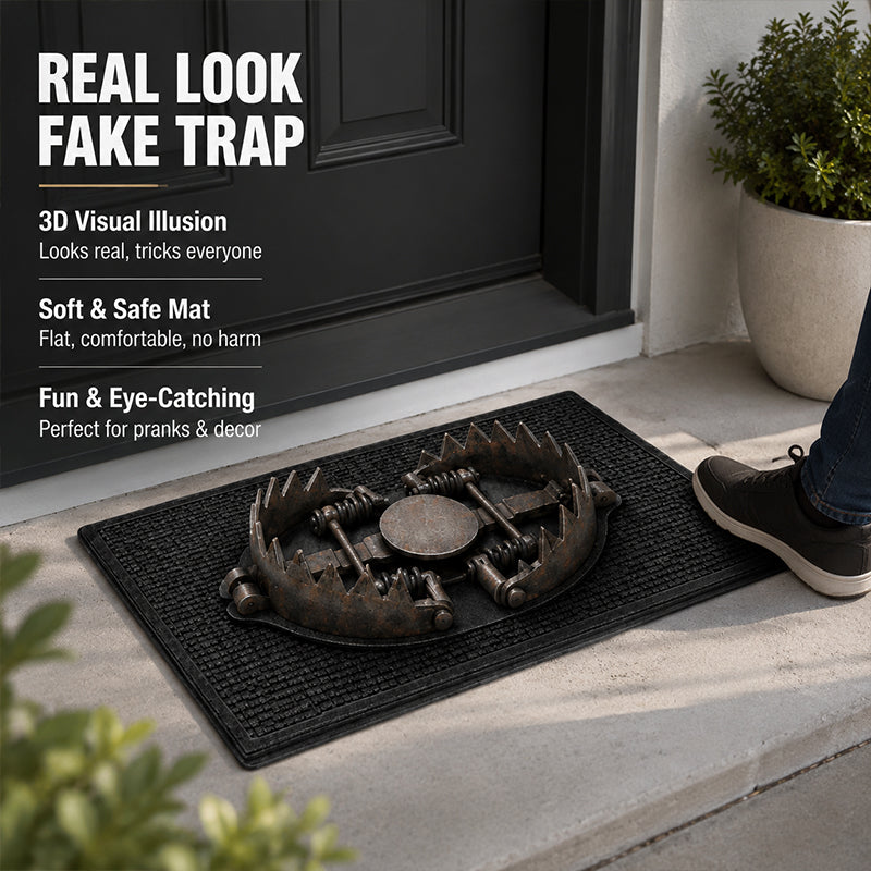 ✨ 3D Trap Illusion Door Mat – Funny Halloween Prank Entrance Rug🎃