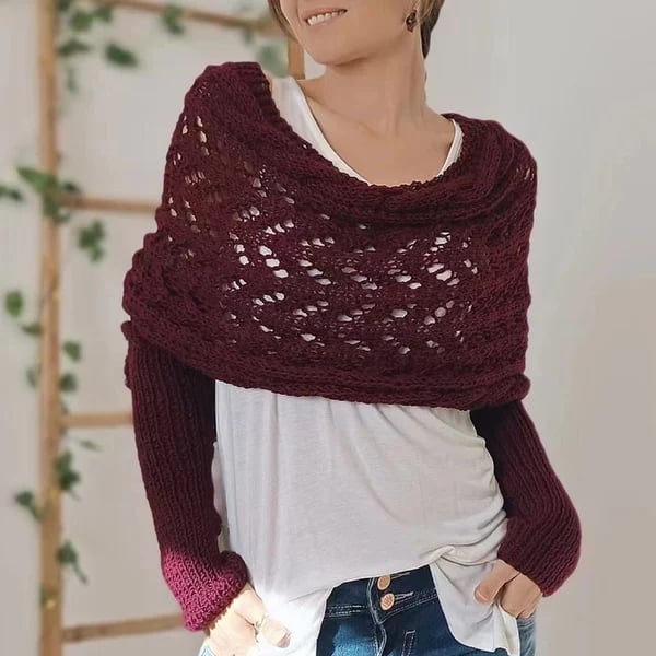 🔥Knitted Cable Wrap, Shrugs For Women, Knitted Wrap
