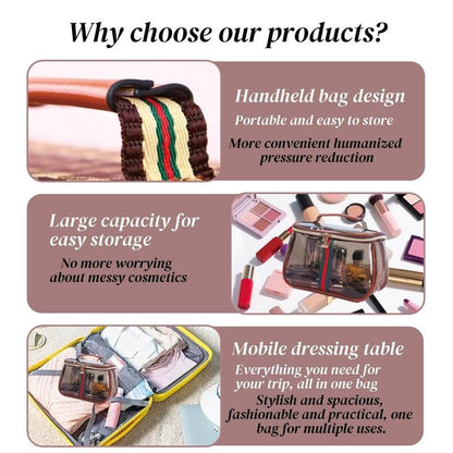 ✨💕Hot sale 49% OFF💖 3PCS New Retro Vintage Vanity Bag, Large Capacity Makeup Organizer for Women