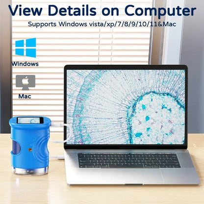 🔥【2026 Upgrade】1000X Handheld Microscope for Kids with 4K 2.0" Screen, Photo & Video Camera