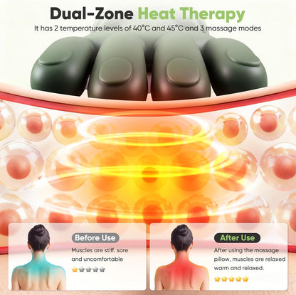 🎖️Shoulder and Neck Massager, Bionic Heated Massager, Neck Massager with Fingers, 4D Kneading Massage
