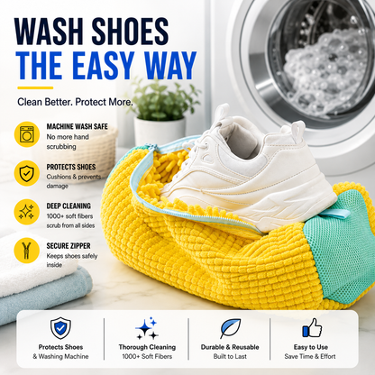 🔥👟 No-Scrub Shoe Washing Bag – Clean & Protect Your Sneakers In The Washing Machine