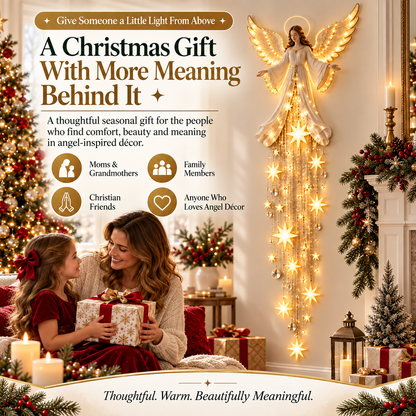 🔥Last Day 49% OFF✨ Angel Blessing Starfall Wall Light™ – Heavenly Christmas Wall Decor