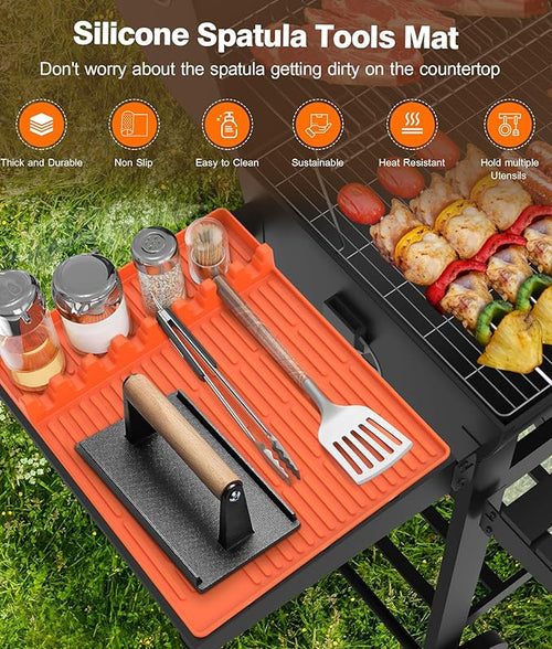 ✨🌞Summer Sale 49% OFF🍖Silicone BBQ Side Shelf Mat — Keep Tools Clean & Close