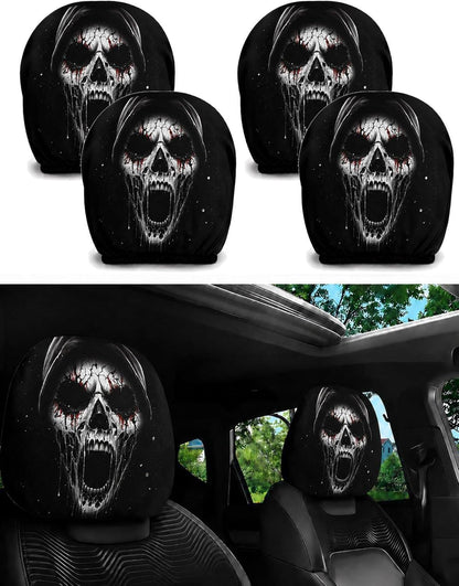🎖️2026 Ghost Face Headrest Covers | 2Pcs