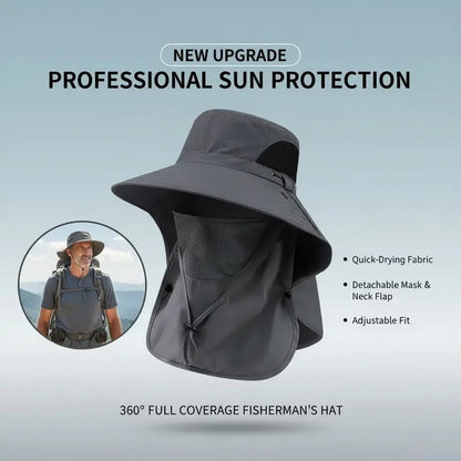 ✨ قبعة صياد للحماية من الشمس 360 درجة 🧢