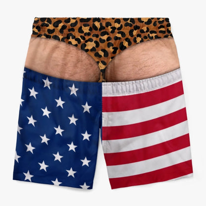 🔥Funny Patriotic Men Swim Trunks