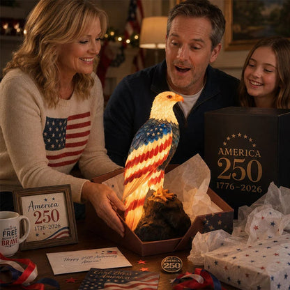 ✨🦅🇺🇸 250th Anniversary Patriotic Bald Eagle Lamp