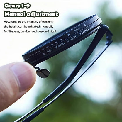 🔥 Adjustable 9-Level Tint Polarized Sunglasses – One Pair for Any Light