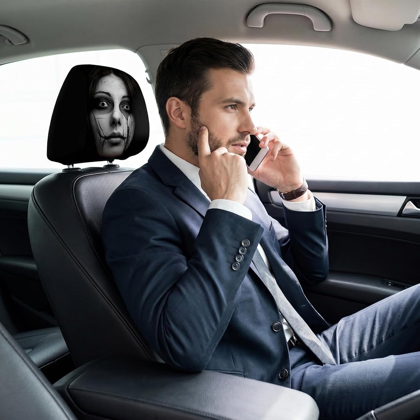 🎖️2026 Ghost Face Headrest Covers | 2Pcs