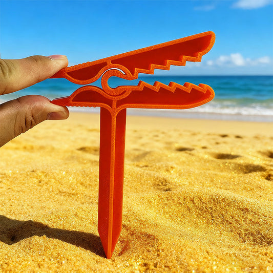 🎖️Pack of 4，Outdoor Anchor Stakes, Beach Towel/Picnic Mat Anchor Clips Stakes
