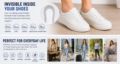✨Stop Foot Pain & Slipping – Invisible Anti-Slip Cushion Socks