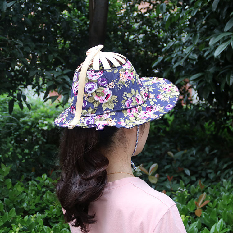 🎖️New Unisex Summer Fashion Bamboo Fan Hat Foldable Bamboos Sun Protection Caps for Outdoor Sports Travel Worker