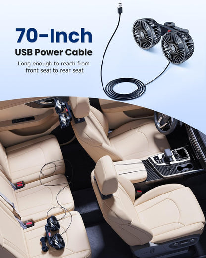 🎖️Car Seat Fan Summer Essential