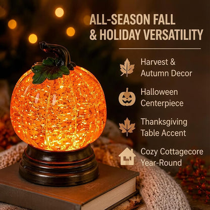 🎖️Halloween Glitter Lighted Pumpkin Snow Globe