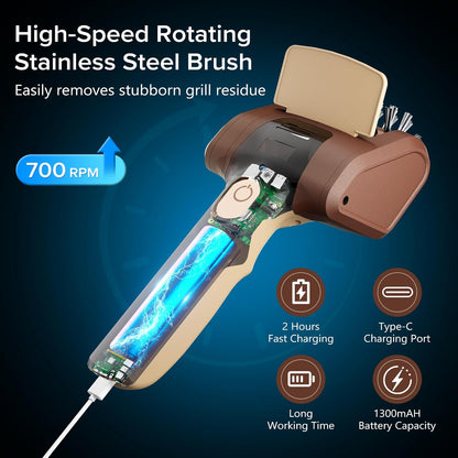 🎖️Electric Grill Brush for Outdoor Grill