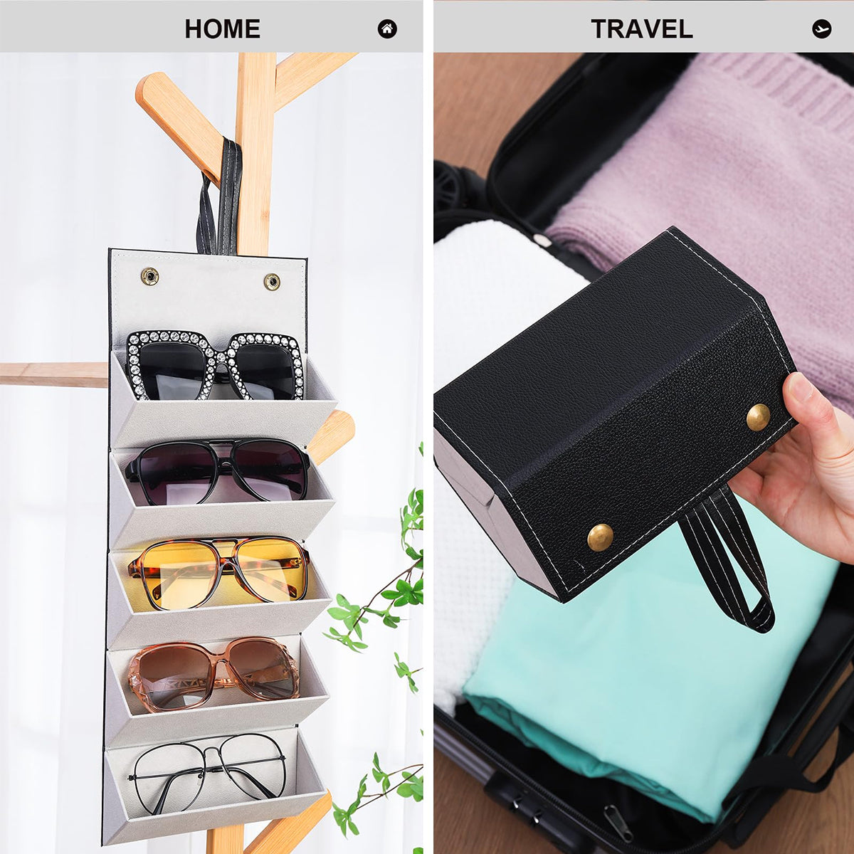 🎖️Folding glasses case, anti-stress sunglasses case