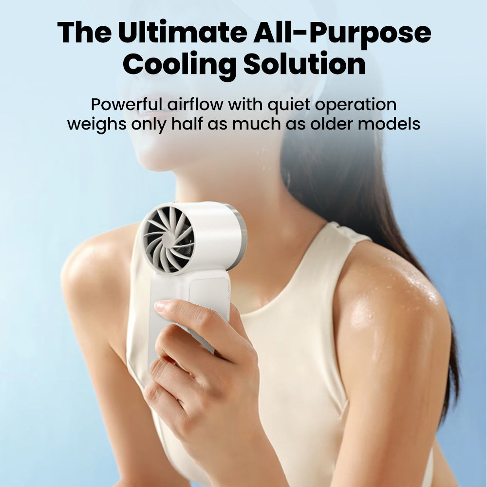 🎖️Portable Handheld Mini Fan 5 Speed Adjust Type c Rechargeable Fan Digital Display Desktop Fan Outdoor