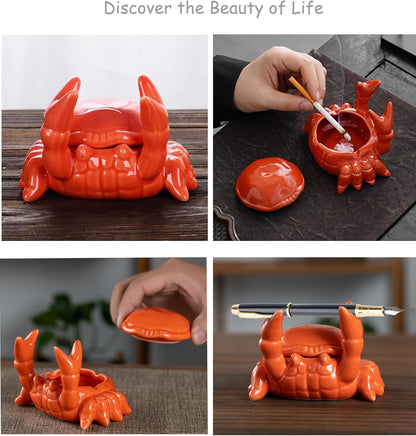 🎖️Crab Decor,Ashtray with Lid