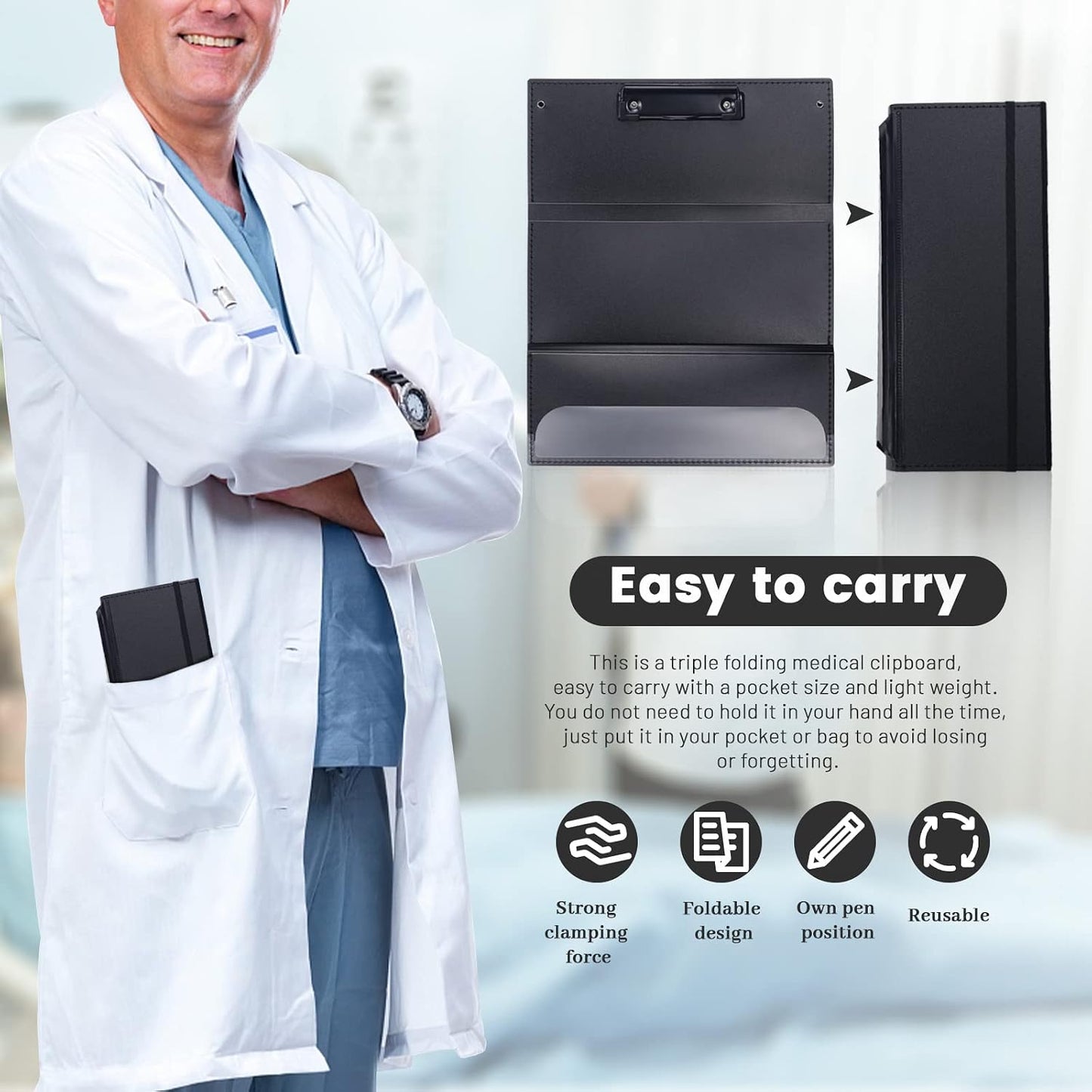 🎖️Portable Foldable Nursing Clipboard