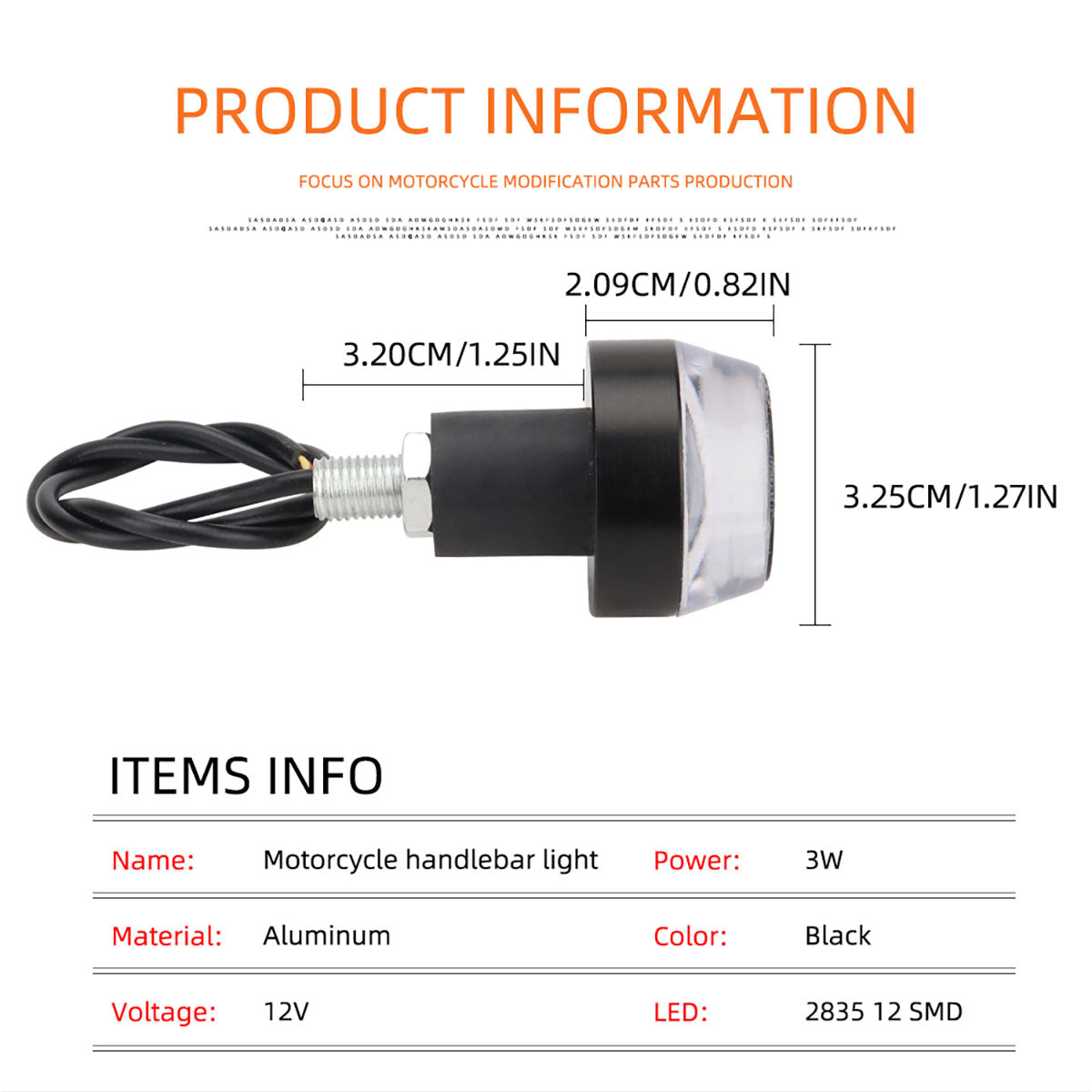 🎖️2pcs Motorcycle LED Handle Light Bar End Indicator for Car Turn Signal
