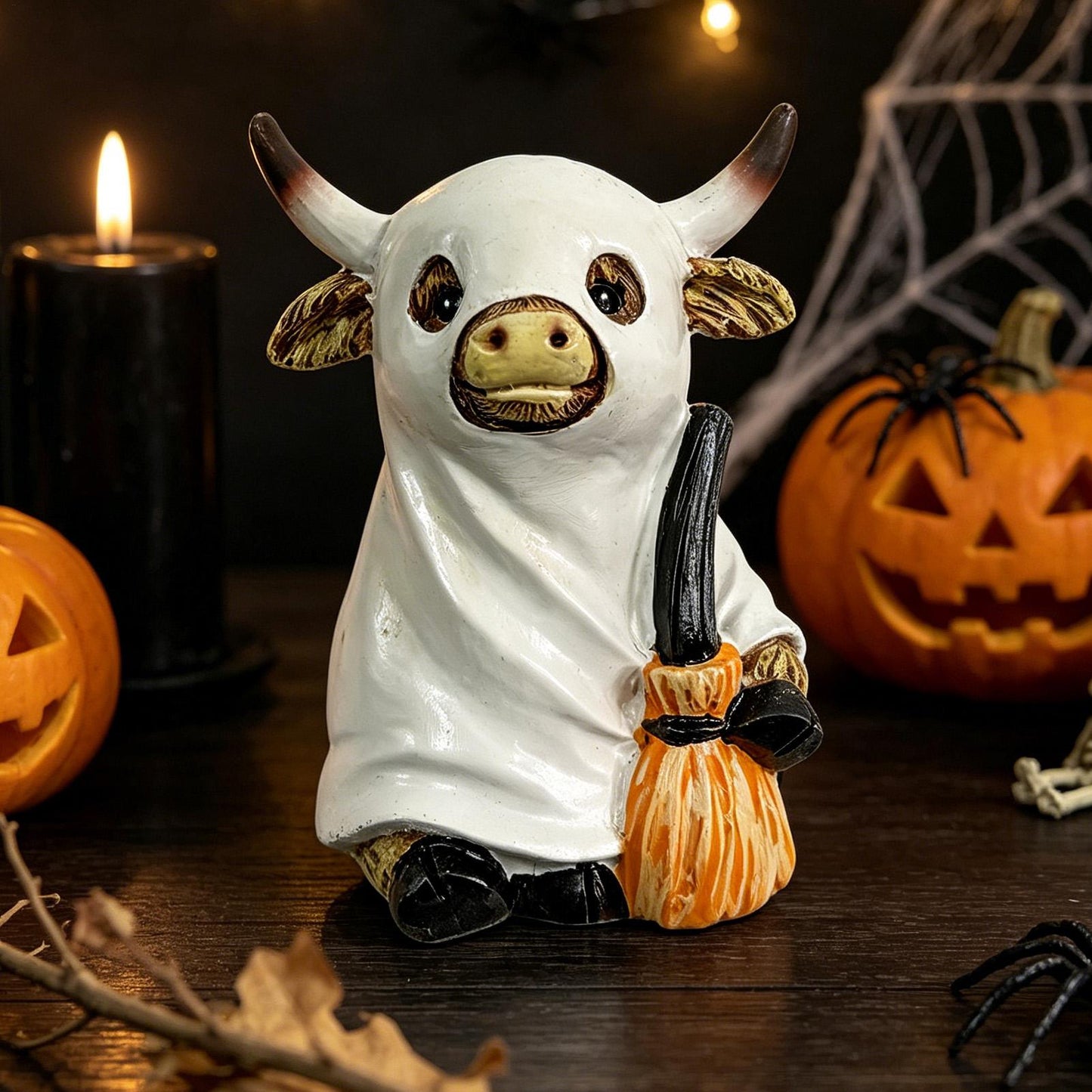 🎖️Realistic Resin Decorative Animal Cow Sculpture Figurine